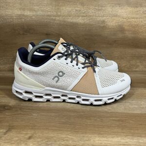 On Cloudstratus White Almond Womens Size 9 Athletic Running Sneakers Shoes